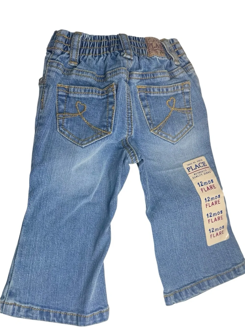 The Children's Place Baby Girl Flare Jeans Size 12 Months Stretch Denim NWT